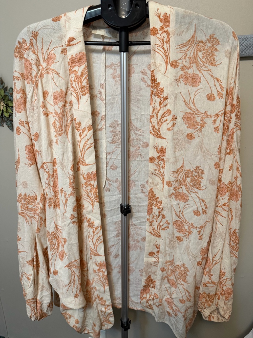 Altar'd State Boho Floral Open Front Kimono Cardigan Top